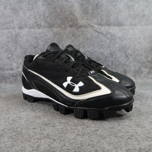 Under Armour Shoes Mens 8.5 Cleats Baseball Sport Black Molded Leadoff III Adult